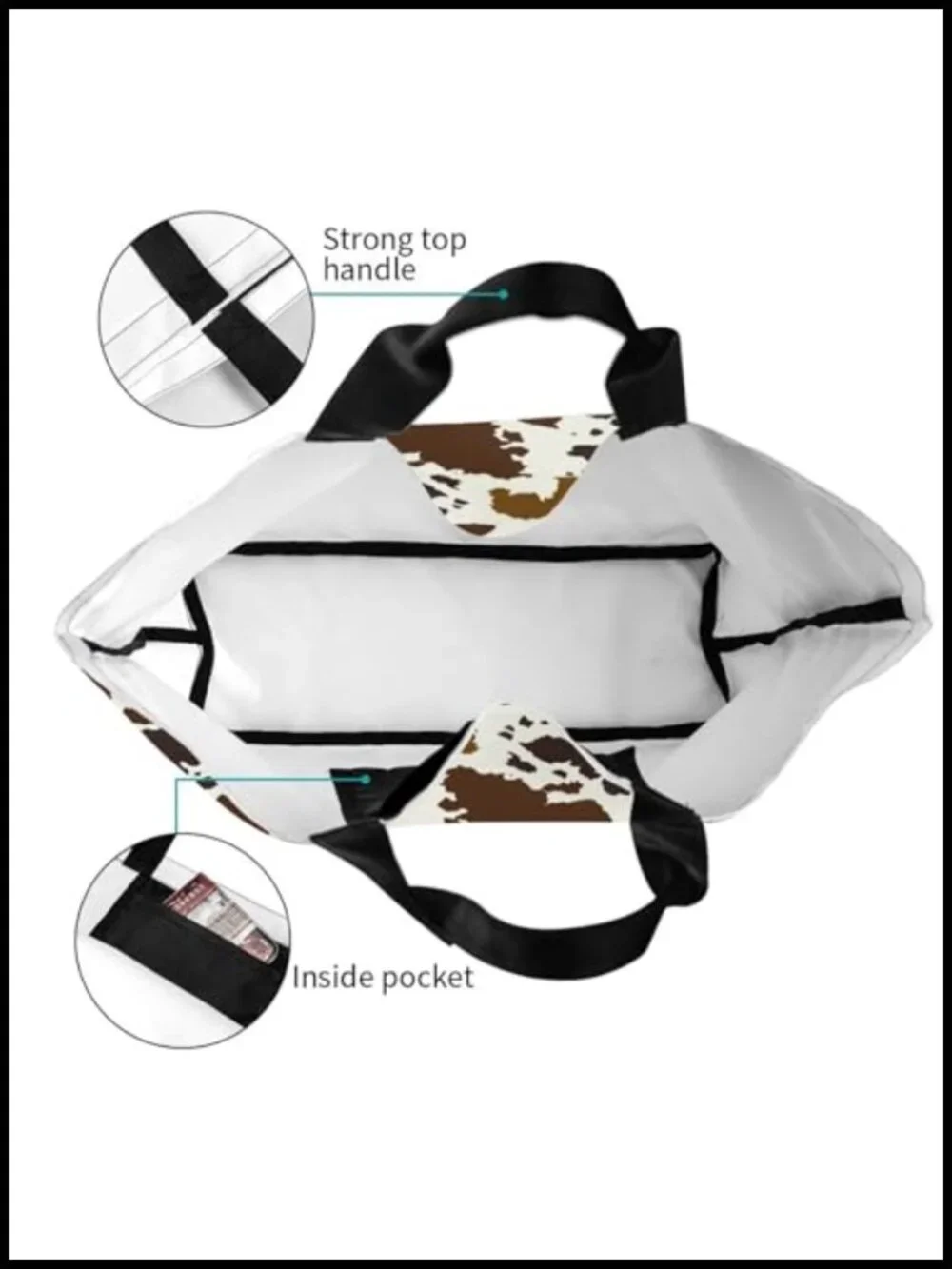 Reusable Polyester Tote Bag Shoulder Bag Travel Shopping Grocery